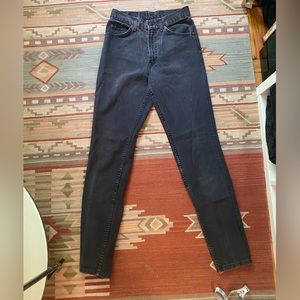 Faded black straight leg Levi’s